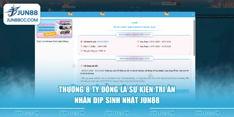 thuong 8 ty dong la su kien tri an nhan dip sinh nhat jun88